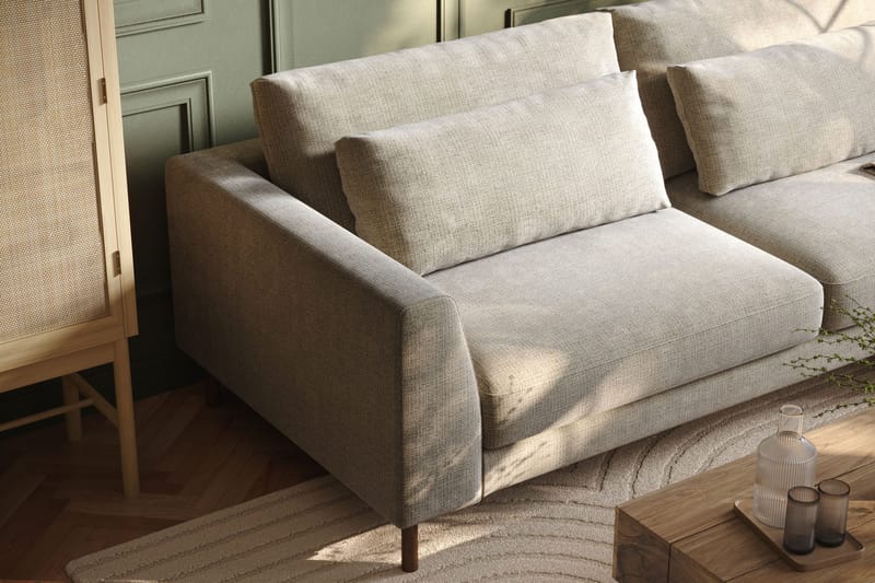 Florenz 3-sits Soffa i Chenille - Grå/Beige - Products - Möbler - Soffa - 3 sits soffa