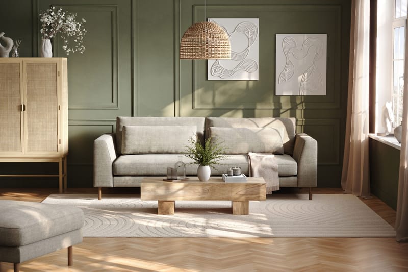 Florenz 3-sits Soffa i Chenille - Grå/Beige - Products - Möbler - Soffa - 3 sits soffa