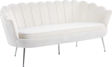 3-sits Soffa Kingsley i Sammet 180 cm - Offwhite - Products - Möbler - Soffa - 3 sits soffa