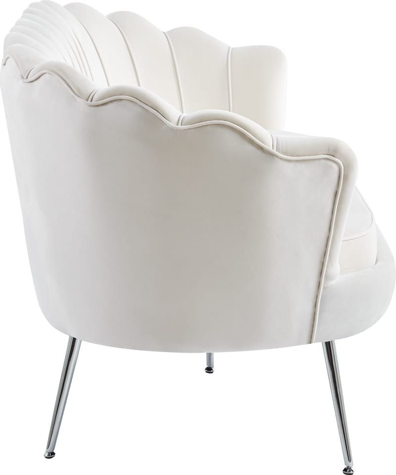 3-sits Soffa Kingsley i Sammet 180 cm - Offwhite - Products - Möbler - Soffa - 3 sits soffa