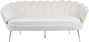 3-sits Soffa Kingsley i Sammet 180 cm - Offwhite - Products - Möbler - Soffa - 3 sits soffa