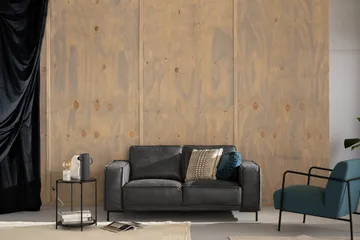 Akron 2-sits Soffa Bondedläder - Mörkgrå - Products - Möbler - Soffa - Skinnsoffa