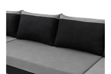 Alvared Soffa Dubbeldivan 4-sits - Svart/Grön - Products - Möbler - Soffa - U-soffa