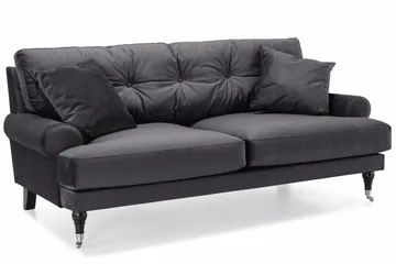 Andrew 2-sits Sammetssoffa - Mörkgrå - Products - Möbler - Soffa - 2 sits soffa