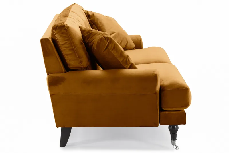 Andrew 2-sits Sammetssoffa - M örkgul - Products - Möbler - Soffa - 2 sits soffa