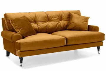 Andrew 2-sits Sammetssoffa - Mörkgul - Products - Möbler - Soffa - 2 sits soffa