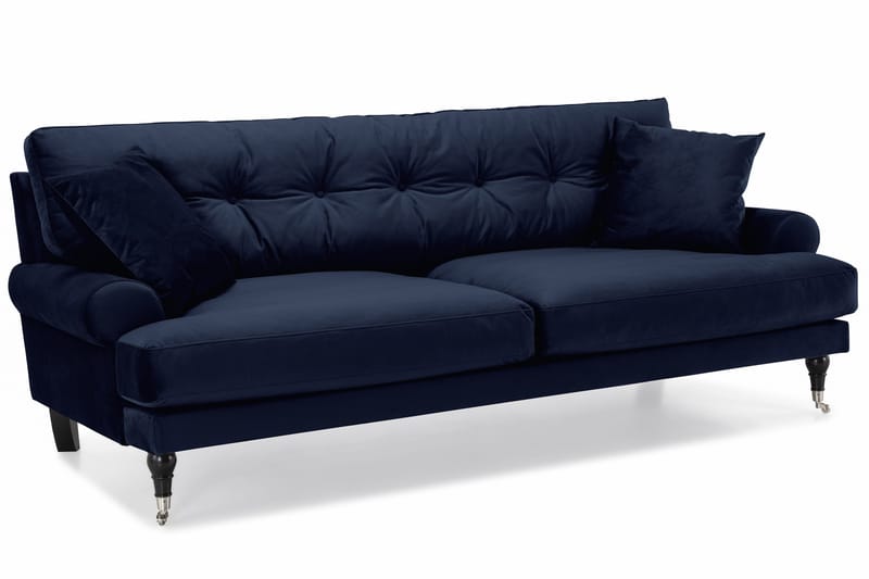 Andrew 3-sits Sammetssoffa - Blå - Products - Möbler - Soffa - 3 sits soffa
