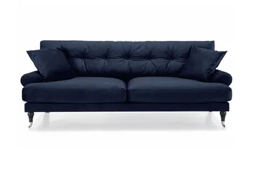 Andrew 3-sits Sammetssoffa - Blå - Products - Möbler - Soffa - 3 sits soffa
