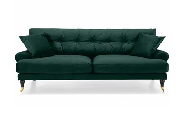 Andrew 3-sits Sammetssoffa - Grön - Products - Möbler - Soffa - 3 sits soffa