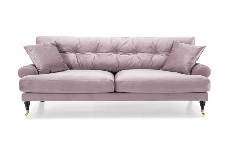 Andrew 3-sits Sammetssoffa - Lila - Products - Möbler - Soffa - 3 sits soffa