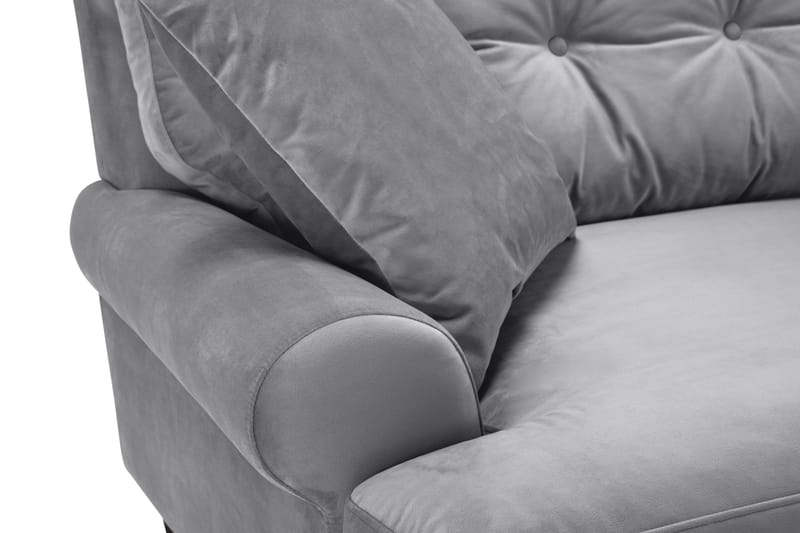 Andrew 3-sits Sammetssoffa - Ljusgrå - Products - Möbler - Soffa - 3 sits soffa
