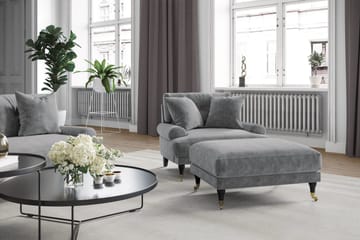 Andrew 3-sits Sammetssoffa - Ljusgrå - Products - Möbler - Soffa - 3 sits soffa