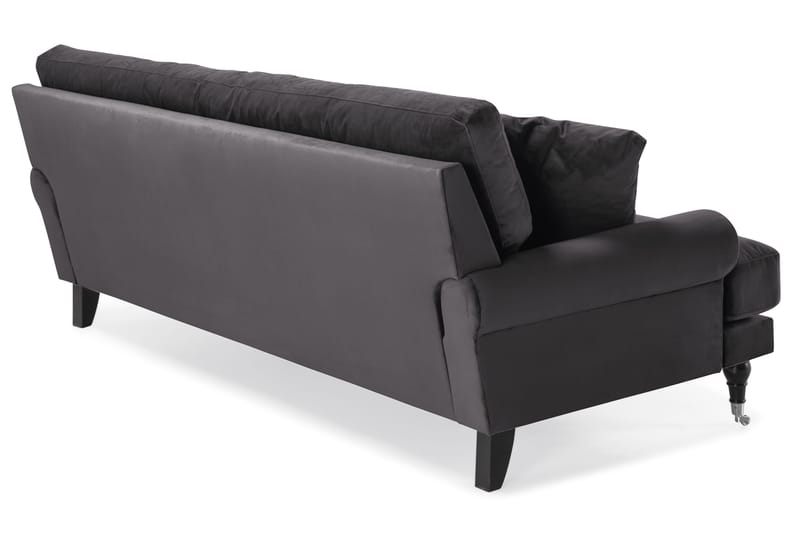 Andrew 3-sits Sammetssoffa - Mörkgrå - Products - Möbler - Soffa - 3 sits soffa