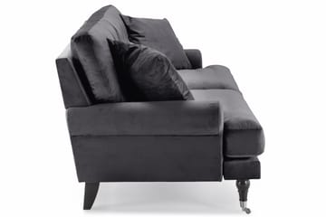 Andrew 3-sits Sammetssoffa - Mörkgrå - Products - Möbler - Soffa - 3 sits soffa