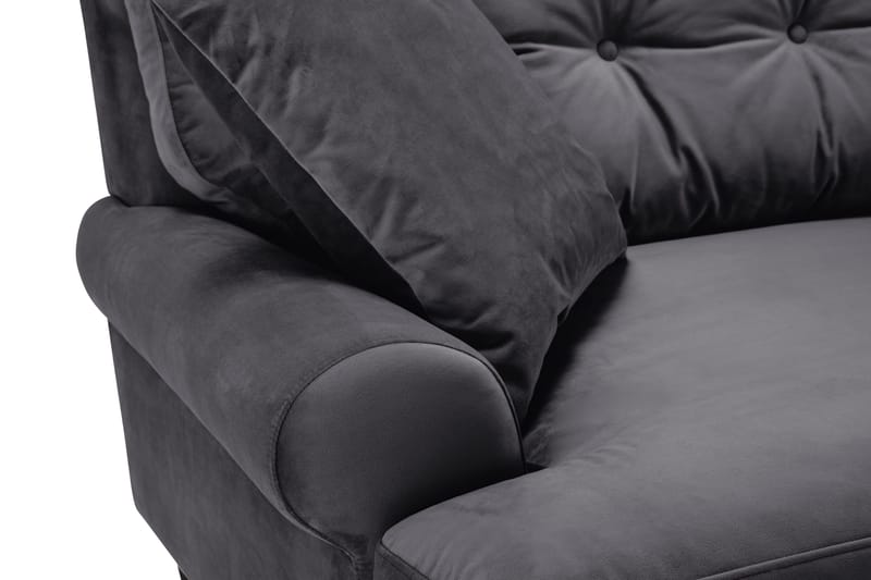 Andrew 3-sits Sammetssoffa - Mörkgrå - Products - Möbler - Soffa - 3 sits soffa