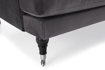 Andrew 3-sits Sammetssoffa - Mörkgrå - Products - Möbler - Soffa - 3 sits soffa