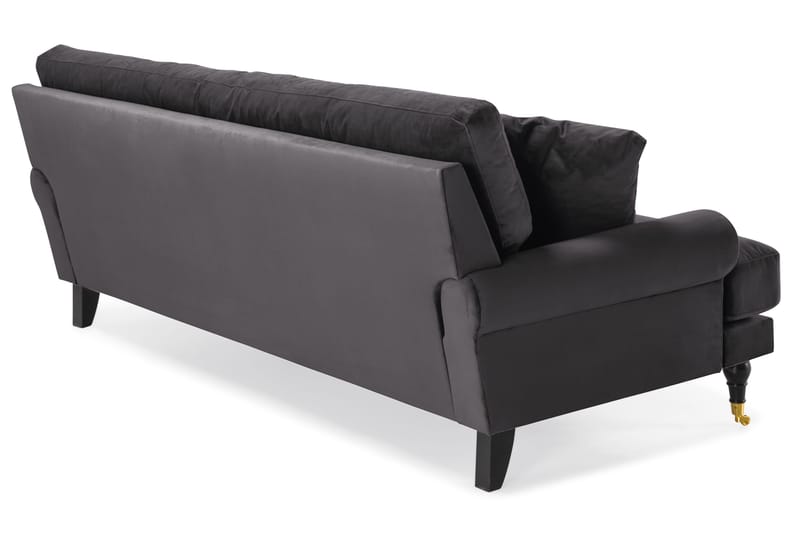 Andrew 3-sits Sammetssoffa - Mörkgrå - Products - Möbler - Soffa - 3 sits soffa