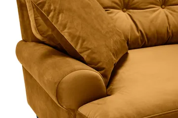 Andrew 3-sits Sammetssoffa - Mörkgul - Products - Möbler - Soffa - 3 sits soffa