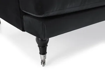Andrew 3-sits Sammetssoffa - Svart - Products - Möbler - Soffa - 3 sits soffa