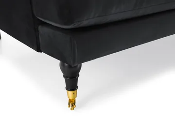 Andrew 3-sits Sammetssoffa - Svart - Products - Möbler - Soffa - 3 sits soffa