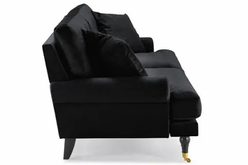 Andrew 3-sits Sammetssoffa - Svart - Products - Möbler - Soffa - 3 sits soffa