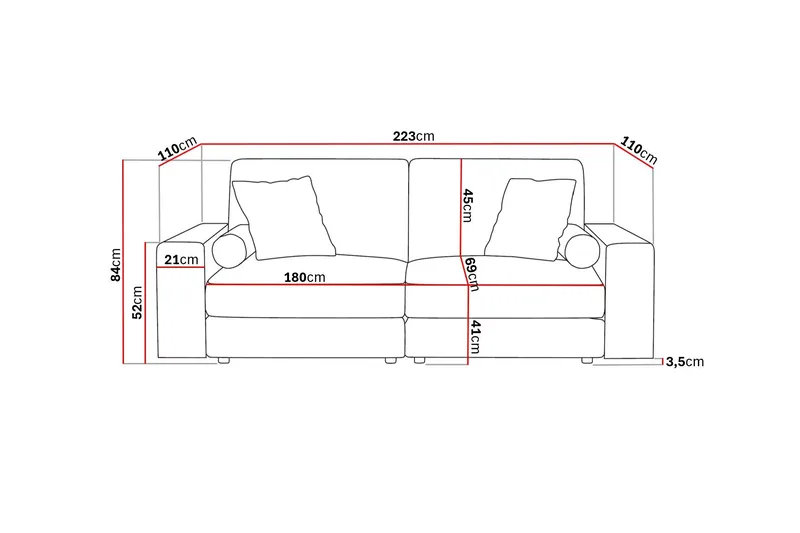 Arken Lyx 3-sits Djup Sammetssoffa - Mörkgrå - Products - Möbler - Soffa - 3 sits soffa