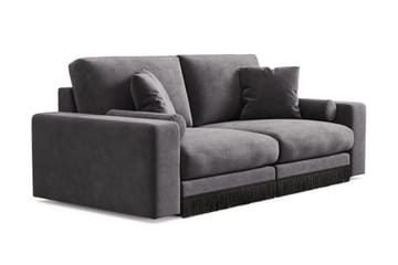 Arken Lyx 3-sits Djup Sammetssoffa - Mörkgrå - Products - Möbler - Soffa - 3 sits soffa