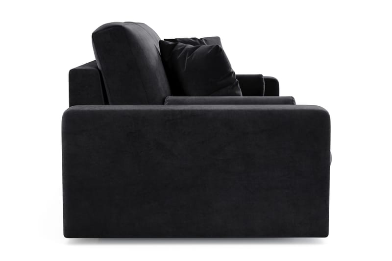 Arken Lyx 3-sits Djup Sammetssoffa - Svart - Products - Möbler - Soffa - 3 sits soffa