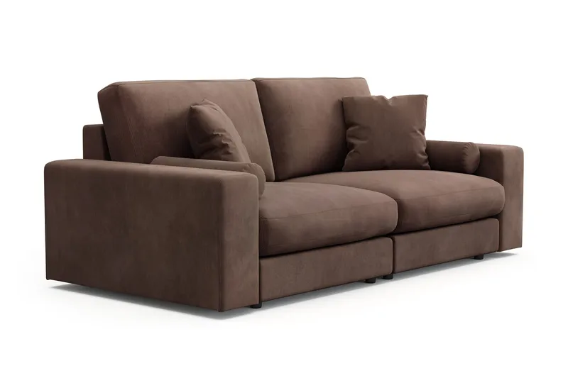 Arken Lyx 3-sits Djup Soffa i Manchester - Brun - Products - Möbler - Soffa - 3 sits soffa