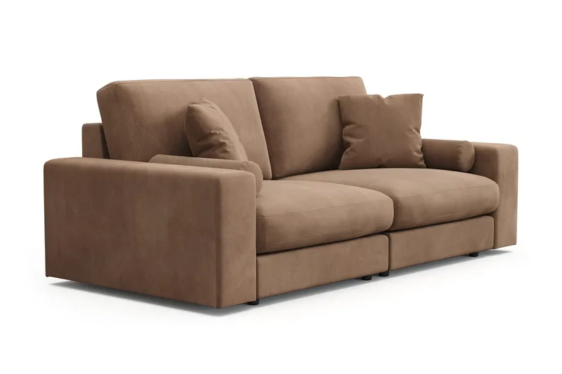 Arken Lyx 3-sits Djup Soffa i Manchester - Brun - Products - Möbler - Soffa - 3 sits soffa