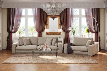 Arken Lyx 4-sits Djup Sammetssoffa - Beige - Products - Möbler - Soffa - Sammetssoffa