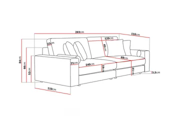 Arken Lyx 4-sits Djup Sammetssoffa - Beige - Products - Möbler - Soffa - Sammetssoffa