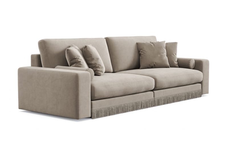 Arken Lyx 4-sits Djup Sammetssoffa - Beige - Products - Möbler - Soffa - Sammetssoffa