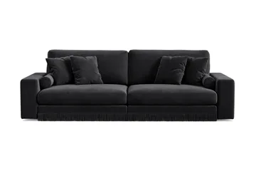 Arken Lyx 4-sits Djup Sammetssoffa - Svart - Products - Möbler - Soffa - Sammetssoffa