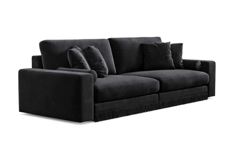 Arken Lyx 4-sits Djup Sammetssoffa - Svart - Products - Möbler - Soffa - Sammetssoffa