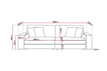 Arken Lyx 4-sits Djup Soffa i Tyg - Beige - Products - Möbler - Soffa - 4 sits soffa