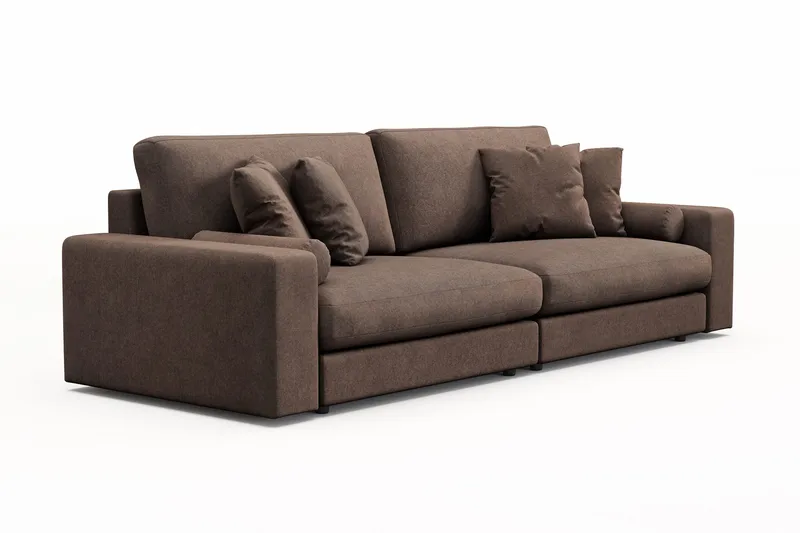 Arken Lyx 4-sits Djup Soffa i Tyg - Brun - Products - Möbler - Soffa - 4 sits soffa