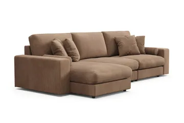 Arken Lyx 5-sits Vändbar L-formad Djup Divansoffa i Manchester - Brun - Products - Möbler - Soffa - Divansoffa & schäslongsoffa
