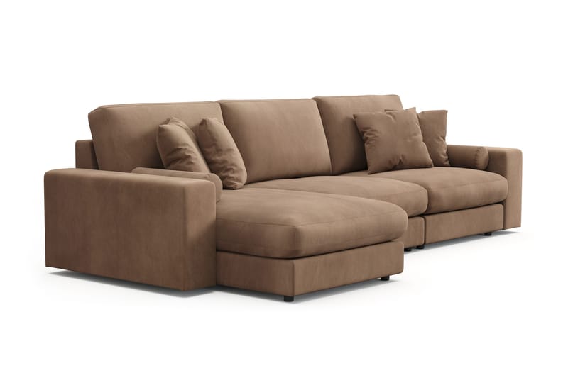 Arken Lyx 5-sits Vändbar L-formad Djup Divansoffa i Manchester - Brun - Products - Möbler - Soffa - Divansoffa & schäslongsoffa