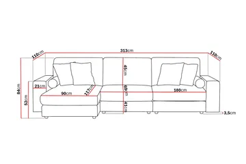 Arken Lyx 5-sits Vändbar L-formad Djup Divansoffa i Manchester - Greige - Products - Möbler - Soffa - Divansoffa & schäslongsoffa