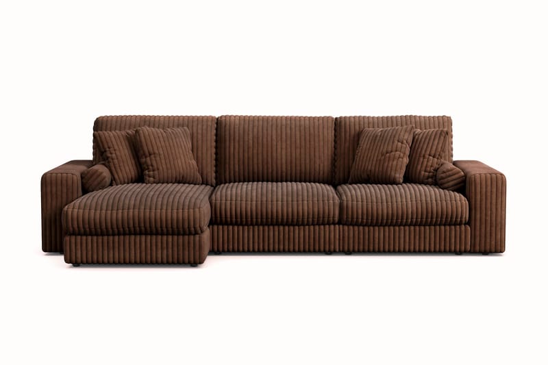 Arken Lyx 5-sits Vändbar L-formad Djup Divansoffa i Manchester - Mörkbrun - Products - Möbler - Soffa - Divansoffa & schäslongsoffa