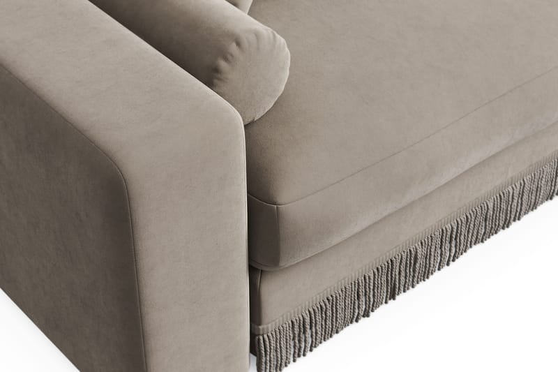 Arken Lyx 5-sits Vändbar L-formad Djup Divansoffa i Sammet - Beige - Products - Möbler - Soffa - Sammetssoffa