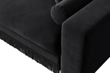 Arken Lyx 5-sits Vändbar L-formad Djup Divansoffa i Sammet - Svart - Products - Möbler - Soffa - Sammetssoffa