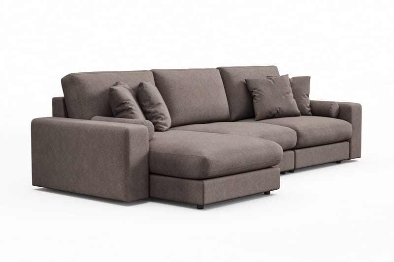 Arken Lyx 5-sits Vändbar L-formad Djup Divansoffa i Tyg - Brun - Products - Möbler - Soffa - Divansoffa & schäslongsoffa