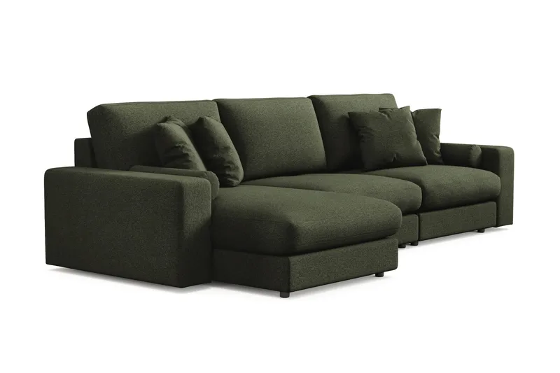 Arken Lyx 5-sits Vändbar L-formad Djup Divansoffa i Tyg - Grön - Products - Möbler - Soffa - Divansoffa & schäslongsoffa