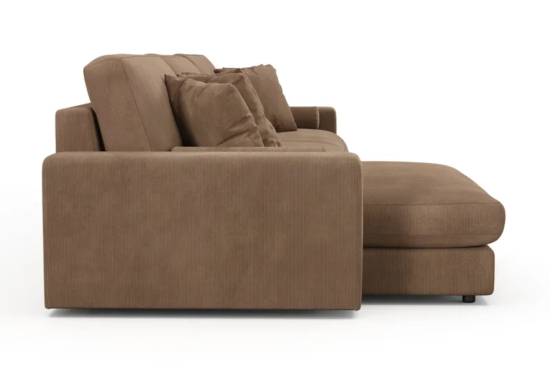 Arken Lyx 6-sits Vändbar L-formad Djup Divansoffa i Manchester - Brun - Products - Möbler - Soffa - Divansoffa & schäslongsoffa