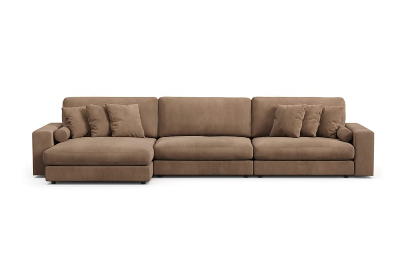 Arken Lyx 6-sits Vändbar L-formad Djup Divansoffa i Manchester - Brun - Products - Möbler - Soffa - Divansoffa & schäslongsoffa