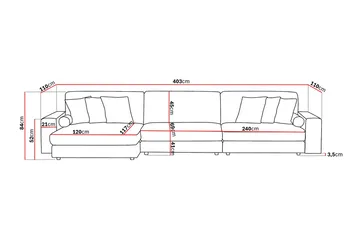 Arken Lyx 6-sits Vändbar L-formad Djup Divansoffa i Manchester - Greige - Products - Möbler - Soffa - Divansoffa & schäslongsoffa