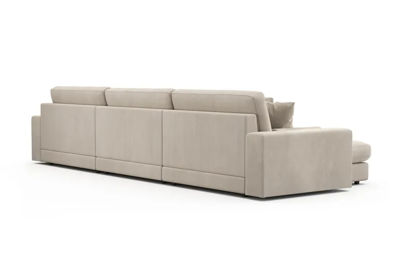 Arken Lyx 6-sits Vändbar L-formad Djup Divansoffa i Manchester - Greige - Products - Möbler - Soffa - Divansoffa & schäslongsoffa