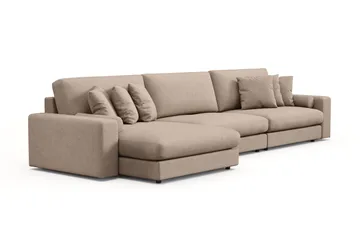 Arken Lyx 6-sits Vändbar L-formad Djup Divansoffa i Tyg - Beige - Products - Möbler - Soffa - Divansoffa & schäslongsoffa